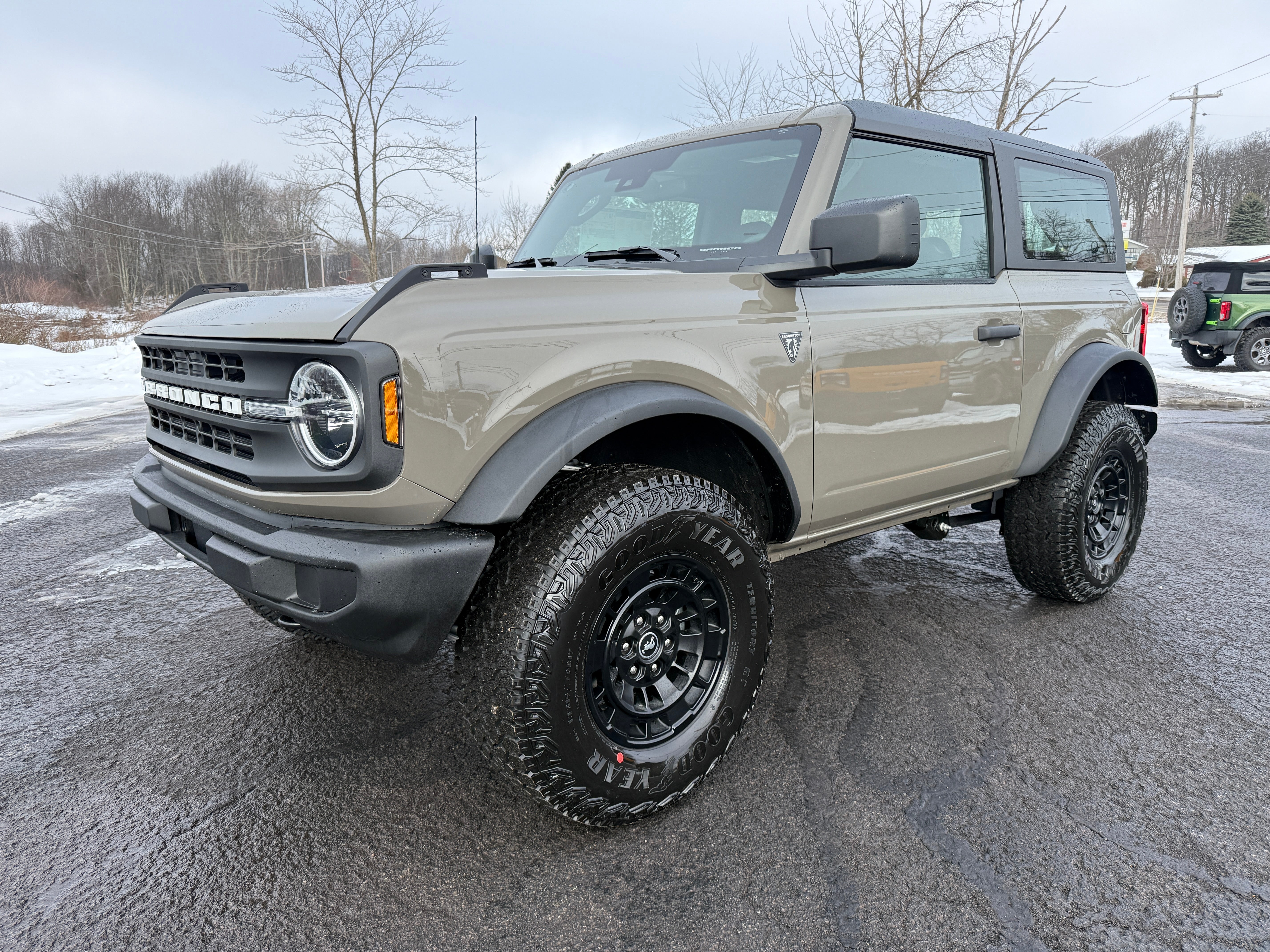 2026 Ford Bronco Base 2 Door 4x4 in Marsh Gray — front three-quarter view