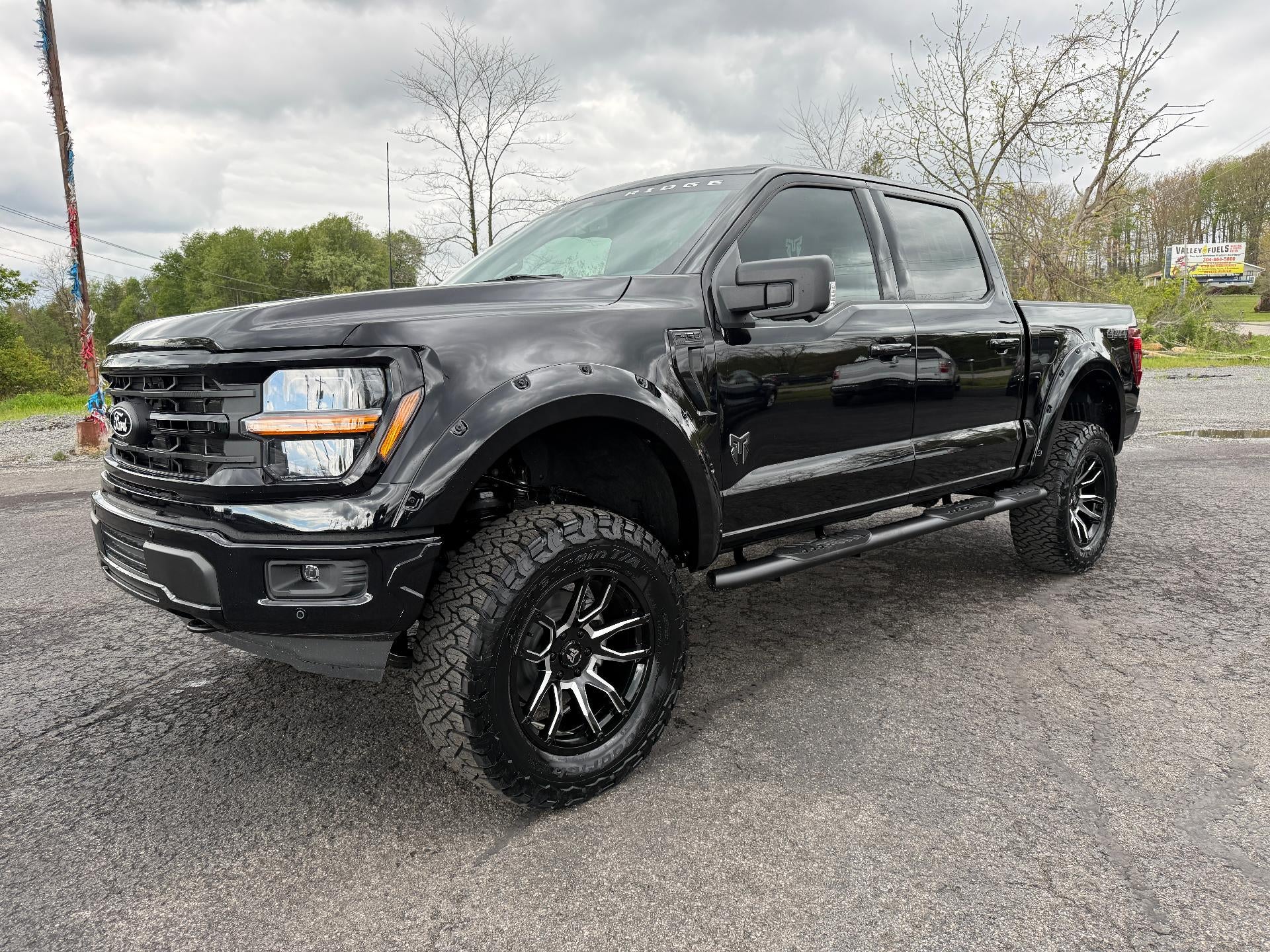 2026 Ford F-150 Rocky Ridge in Agate Black Metallic — front three-quarter view